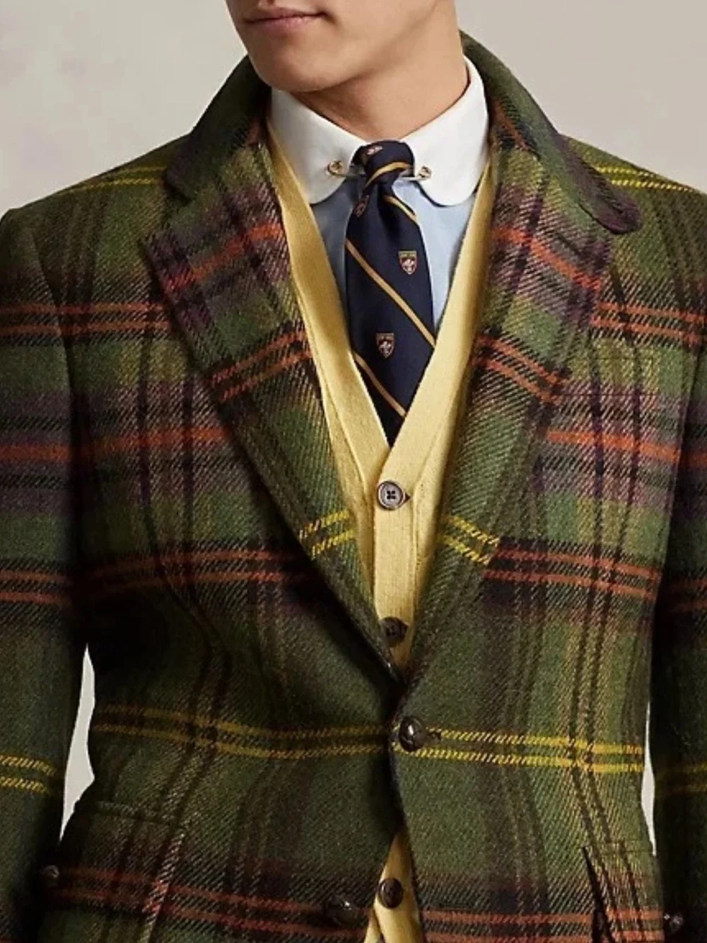 NWT Polo Ralph Lauren The RL67 Plaid Tweed Jacket - Size 38R